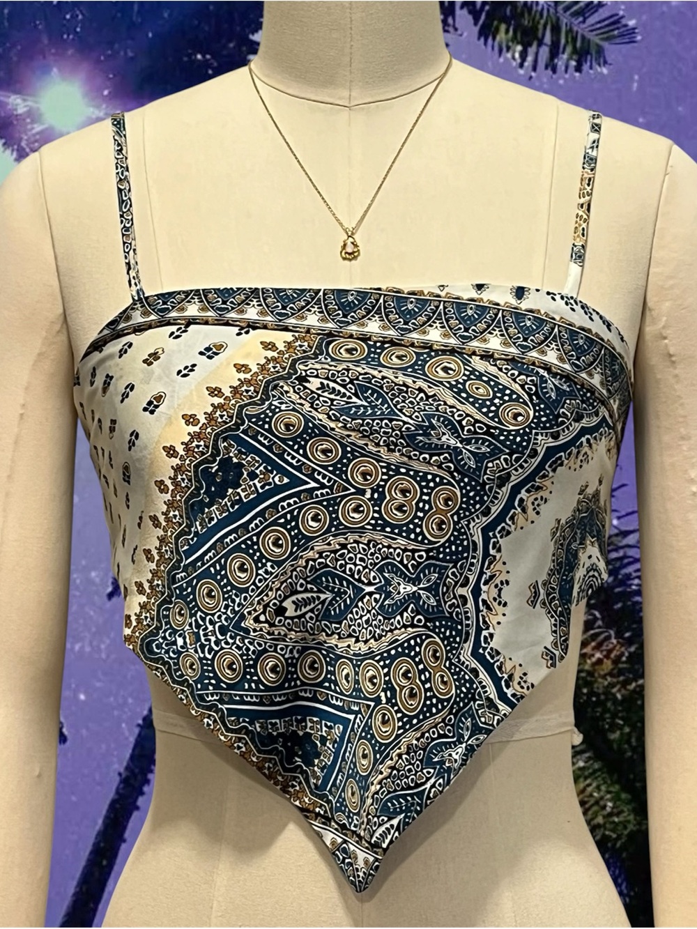 Shein Paisley Hankerchief Cami Top
